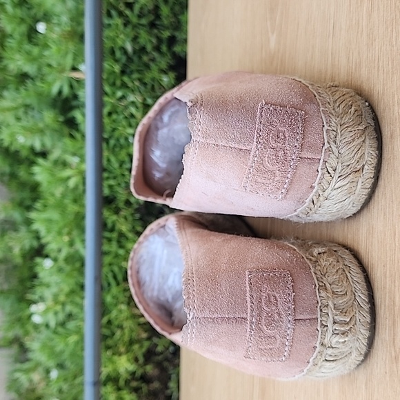 UGG Heidi Perforated Platform Suede  Espadrille Moccasin Size 11 - Picture 4 of 11
